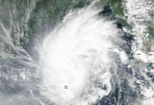 美国宇航局在孟加拉北部中部湾观测到热带风暴马特莫