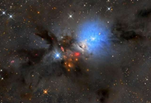 位于约850光年的英仙座分子云及其星云的多波长图像