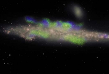 银河系光环中的巨型磁力绳