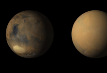 火星上的全球风暴将尘埃塔推向天空