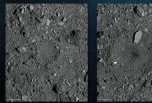 小行星Bennu上四个候选样本采集点的图像