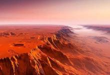 火星上美丽的暴露的基岩和沙丘