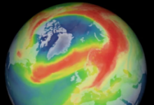 科学家观察到北极上一个不寻常的臭氧洞