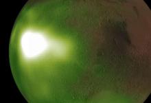 NASA的Maven观察火星的夜空在紫外线下脉动