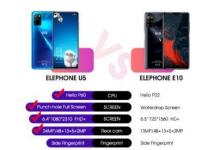 在规格比较中 Elephone U5比Elephone E10更好