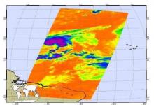 NASA的红外图像显示风切变影响热带风暴Paulette
