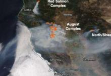 NASA的观测资料有助于从太空追踪加州的野火烟雾