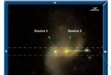 研究调查了星系合并残余Mrk 212中的双核