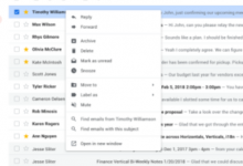 这是您可以使用Gmail的新右键菜单的功能