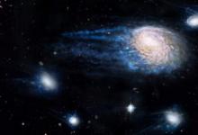 研究人员发现大型星系从附近较小的星系中剥离了造星气体