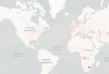 新在线地图工具显示了世界各地的污染水平