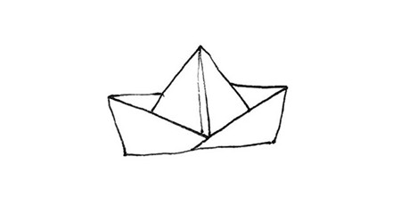 折纸船简笔画3