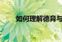 如何理解德育与道德、品德的关系?