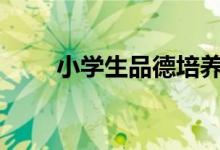 小学生品德培养的常用方法有哪些?