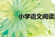 小学语文阅读理解的技巧和方法