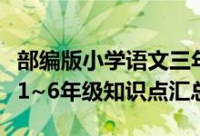 部编版小学语文三年级下册知识点（小学语文1~6年级知识点汇总）