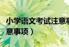 小学语文考试注意事项检查（小学语文考试注意事项）