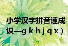 小学汉字拼音速成（小学语文汉语拼音基础知识—g k h j q x）