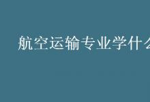 教育资讯：航空运输专业学什么