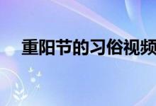 重阳节的习俗视频动画（重阳节的习俗）