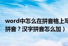 word中怎么在拼音格上写拼音（word如何一键给文字添加拼音？汉字拼音怎么加）