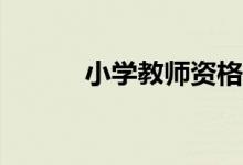 小学教师资格报考条件是什么？