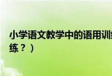 小学语文教学中的语用训练（小学语文教育如何进行语用训练？）