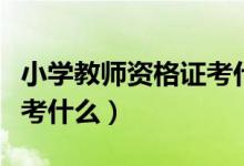 小学教师资格证考什么书好（小学教师资格证考什么）