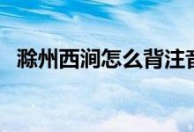 滁州西涧怎么背注音版（滁州西涧怎么背）
