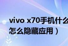 vivo x70手机什么时候上市（vivox70pro 怎么隐藏应用）