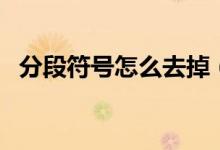 分段符号怎么去掉（分段的符号//怎么用）