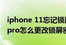 iphone 11忘记锁屏密码怎么办（iPhone13pro怎么更改锁屏密码）