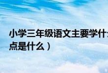小学三年级语文主要学什么内容（小学三年级学习语文的要点是什么）