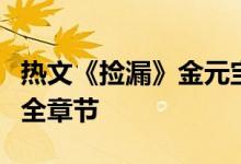 热文《捡漏》金元宝本尊开全文阅读/大结局/全章节