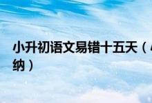 小升初语文易错十五天（小升初语文考试四大易错点总结归纳）