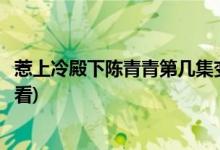 惹上冷殿下陈青青第几集变漂亮(惹上冷殿下陈青青哪集变好看)