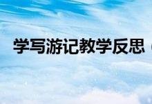 学写游记教学反思（教你如何写教学反思）
