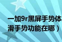 一加9r黑屏手势体感设置了没用（一加9R上滑手势功能在哪）