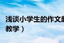 浅谈小学生的作文起步教学（浅谈小学生作文教学）