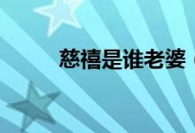 慈禧是谁老婆（慈禧是谁的老婆）