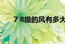 7 8级的风有多大（6到7级风有多大）