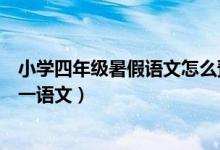 小学四年级暑假语文怎么预习（小升初暑假期间如何预习初一语文）