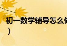 初一数学辅导怎么做最好（初一数学怎么辅导）