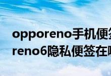 opporeno手机便签可以设置密码吗（opporeno6隐私便签在哪里）