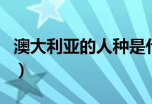 澳大利亚的人种是什么（澳大利亚是什么人种）