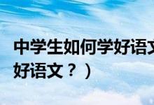 中学生如何学好语文阅读理解（中学生如何学好语文？）