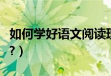 如何学好语文阅读理解和作文（如何学好语文?）