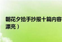 朝花夕拾手抄报十篇内容初中（朝花夕拾手抄报 初一 简单 漂亮）