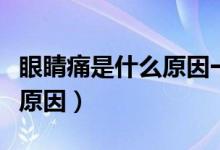 眼睛痛是什么原因一眨眼就痛(眼睛痛是什么原因)