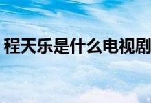程天乐是什么电视剧(程天乐是什么电视剧呢)
